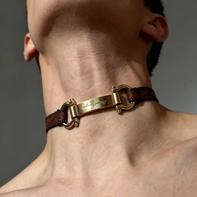 Oathkeeper – Knight-Inspired Leather Choker | Hushcrafts® Main Image