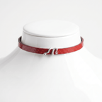 Coil Collar – Python Leather Choker with Serpent Hardware | Hushcrafts® - Hushcrafts LLC