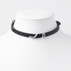 Coil Collar – Python Leather Choker with Serpent Hardware | Hushcrafts® - Hushcrafts LLC