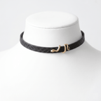 Coil Collar – Python Leather Choker with Serpent Hardware | Hushcrafts® - Hushcrafts LLC