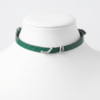 Coil Collar – Python Leather Choker with Serpent Hardware | Hushcrafts® - Hushcrafts LLC