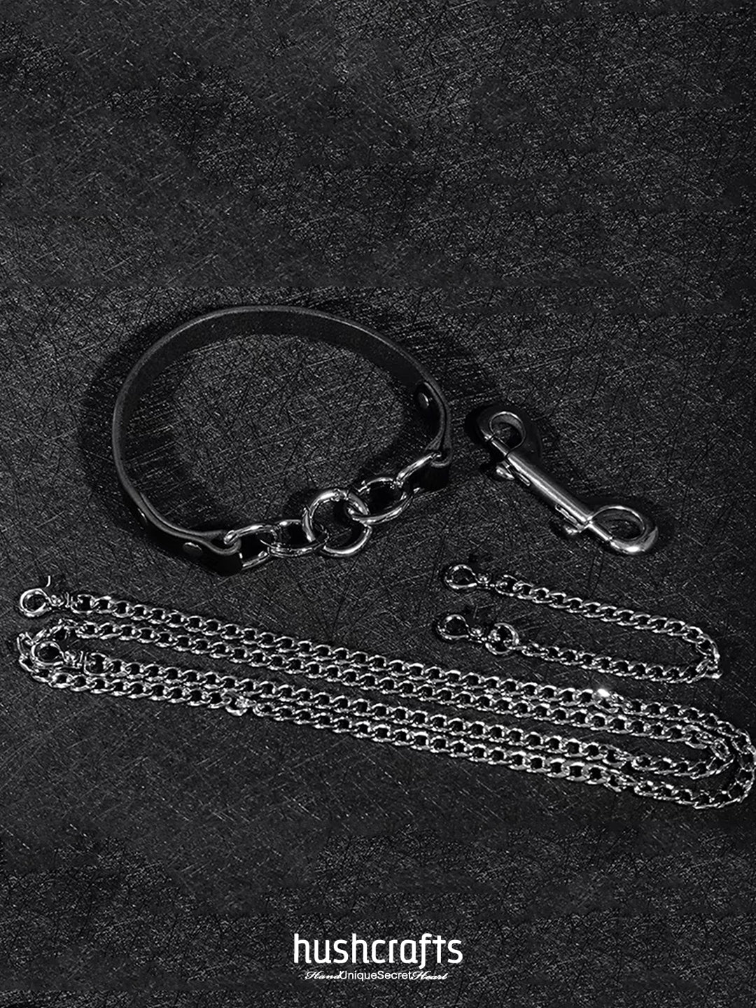 "Control Collar" Premium Leather Choker - hushcrafts