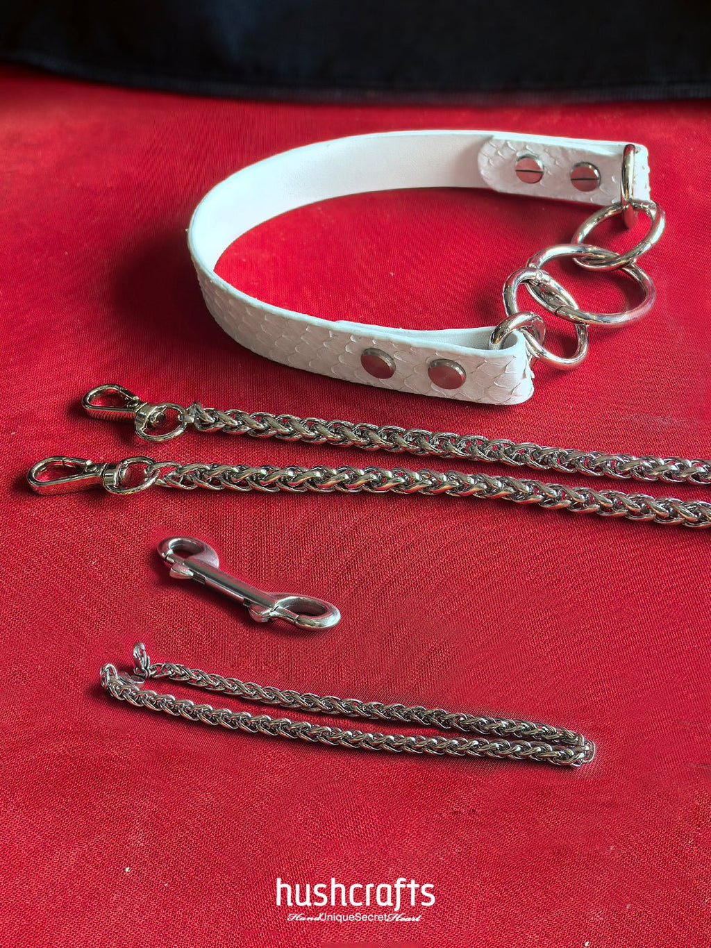 "Control Collar" Premium Leather Choker - hushcrafts