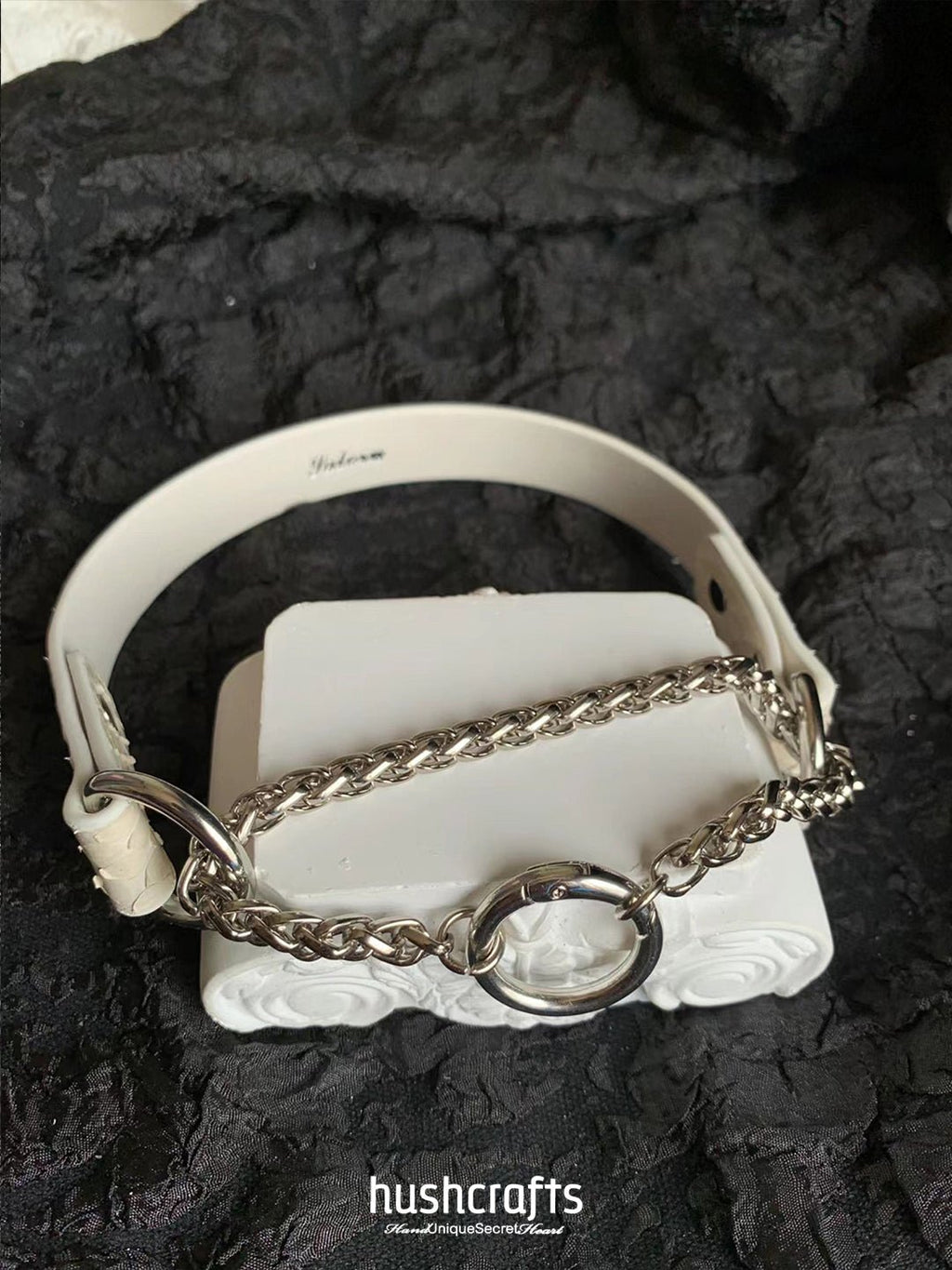 "Control Collar" Premium Leather Choker - hushcrafts