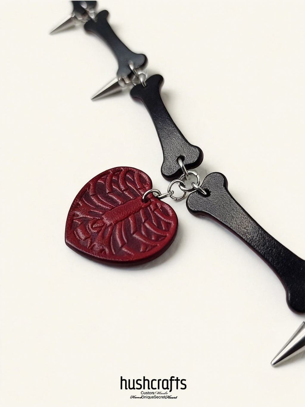Crimson Ribcage Heart Choker - Hushcrafts LLC