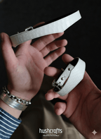 Crown Leather Choker with Spinal Design - Hushcrafts LLC