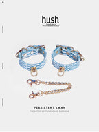 Cuff with chain, vegan leather cuff, cuff with chain and buckle, leather cuff - Hush