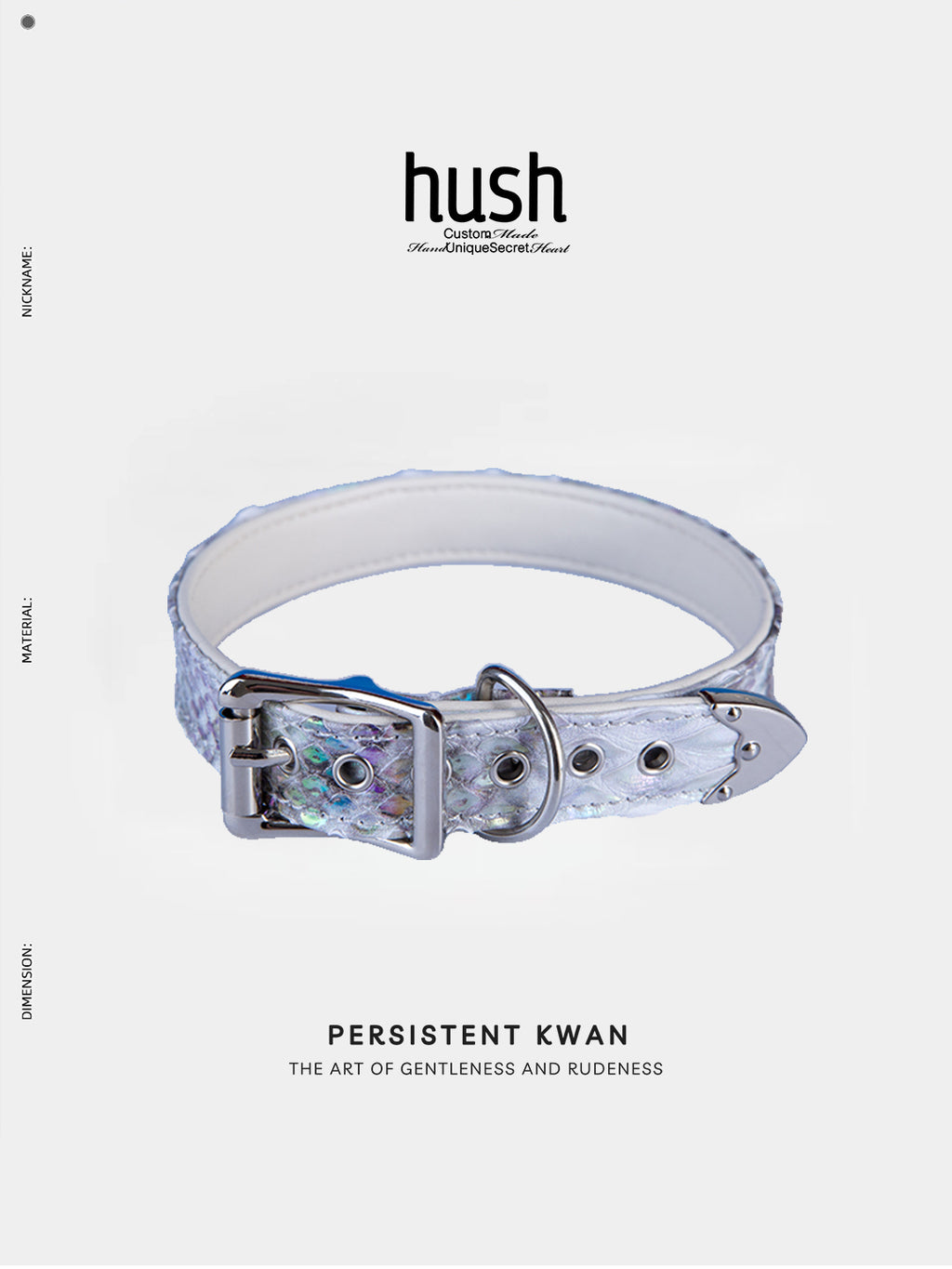 Collier ras du cou en peau de serpent « Serpent Grace »