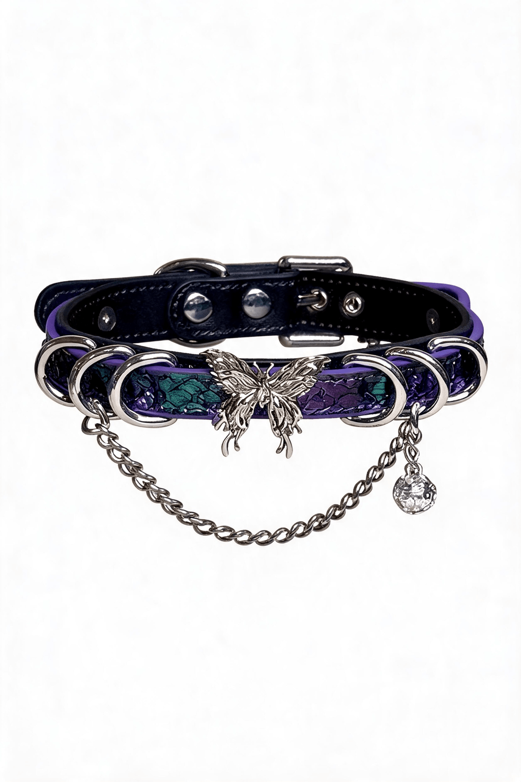 Double-Layer Choker with Butterfly Choker - Hushcrafts LLC