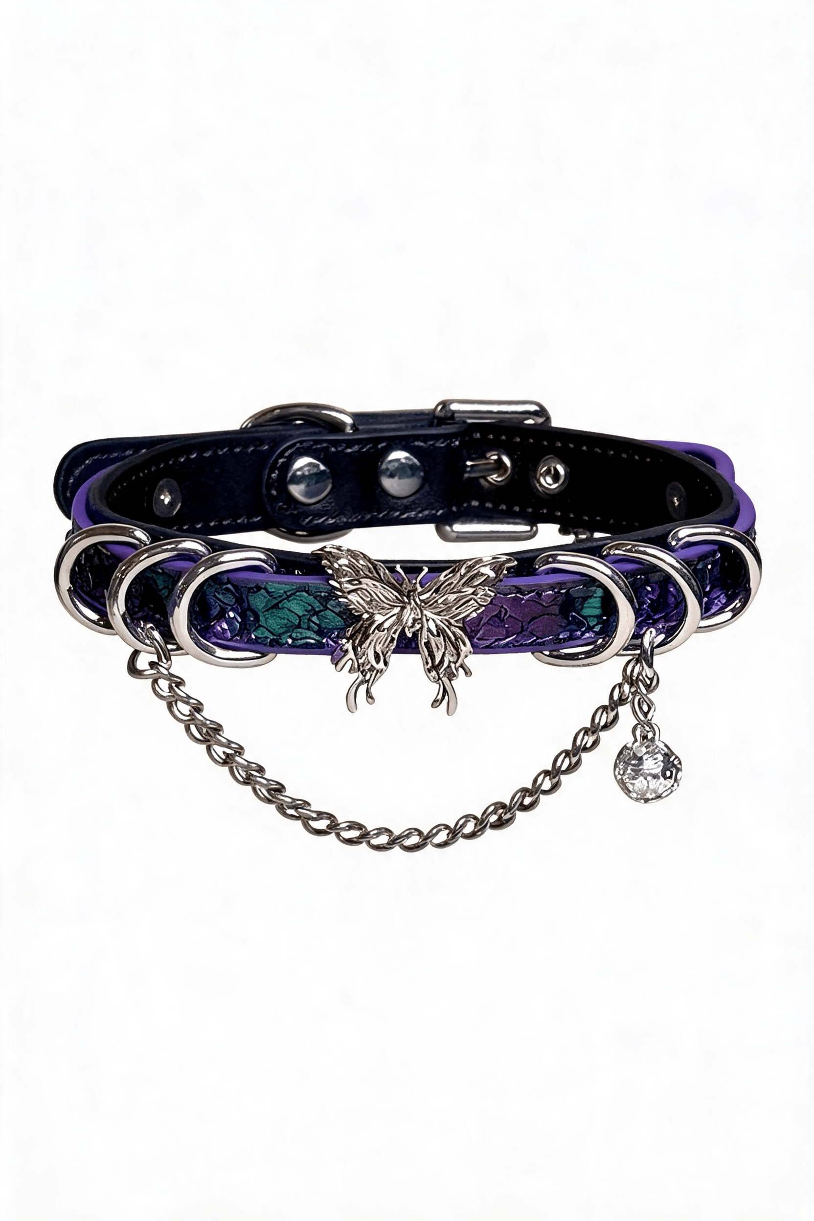 Double-Layer Choker with Butterfly Choker - Hushcrafts LLC