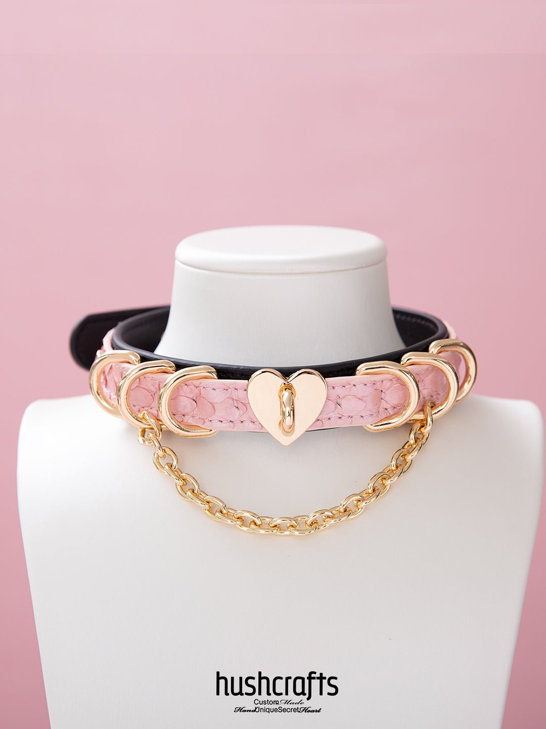 Double - Layer Choker with Heart Lock Pendant - hushcrafts
