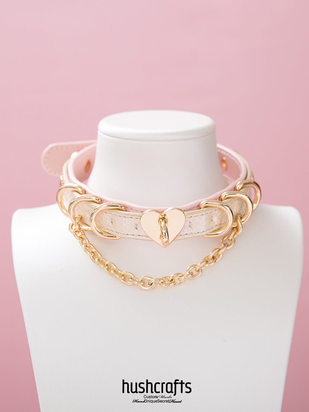 Double - Layer Choker with Heart Lock Pendant - hushcrafts