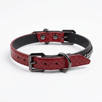 Dual Skin Collar & Cuff Set – Red Python × Black Leather | Hushcrafts® - Hushcrafts LLC