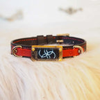 EchoWave Edge – Double-Layer Cowhide LED Choker with O-Rings | Hushcrafts® - Hushcrafts LLC