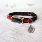 EchoWave Edge – Double-Layer Cowhide LED Choker with O-Rings | Hushcrafts® - Hushcrafts LLC