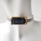 EchoWave II – Snakeskin LED Choker & Bracelet, Custom Engraving | Hushcrafts® - Hushcrafts LLC
