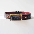 EchoWave Noir – Nile Crocodile Leather LED Choker, Double-Layer | Hushcrafts® - Hushcrafts LLC