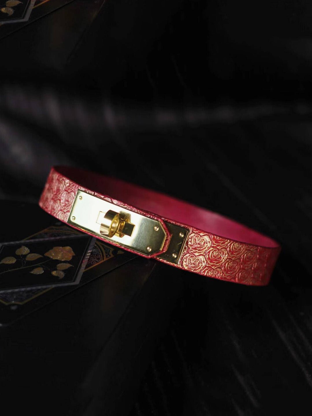 Eternal Rose Leather Choker - Hush