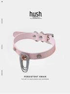 'Gemstone Tassel' Leather Choker - Hush