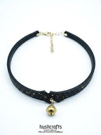 Gilded Whisper – Gold-Fleck Snakeskin Leather Anklet with Bell | Hushcrafts® - Hushcrafts LLC