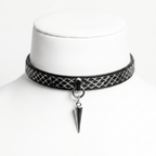 Glacial Choker – Sustainable Salmon Leather Choker with Spike Pendant | Hushcrafts® - Hushcrafts LLC