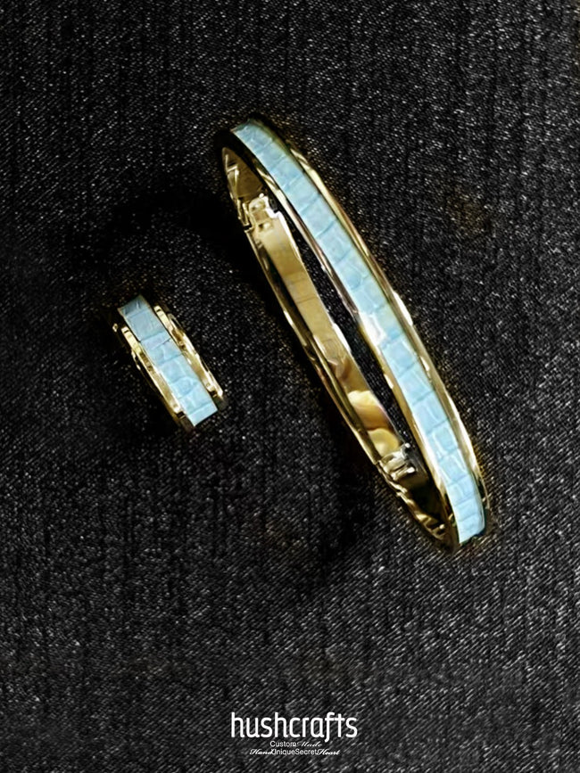 Schmales Krokodillederarmband „Petite Croc“ Main Image