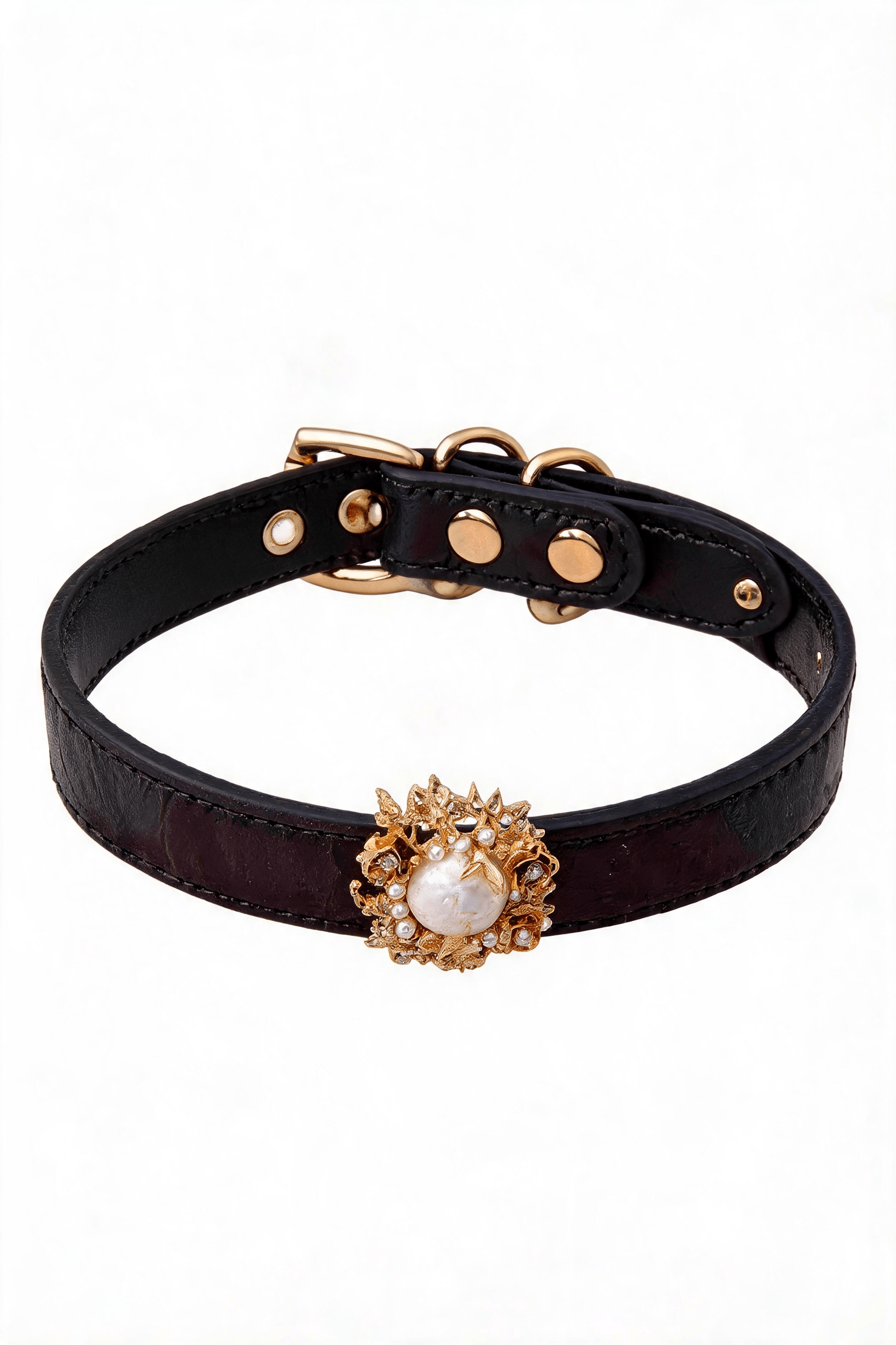 "Golden Halo" Pearl Choker - Hushcrafts LLC