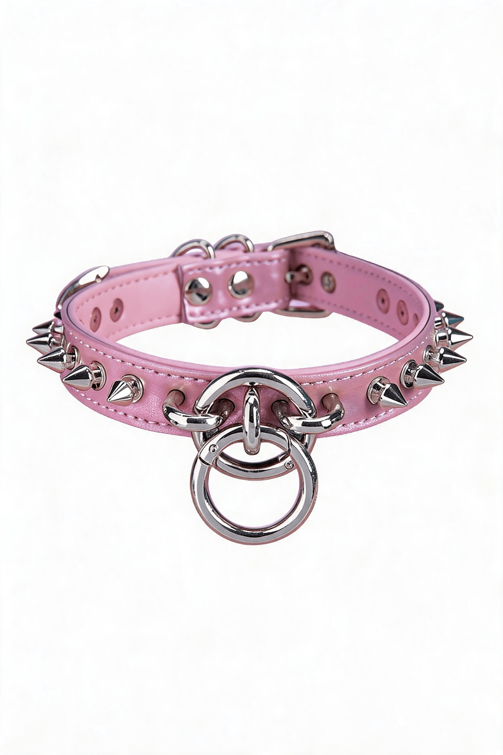 "Golden Rebel" Punk Leather Choker - Hushcrafts LLC