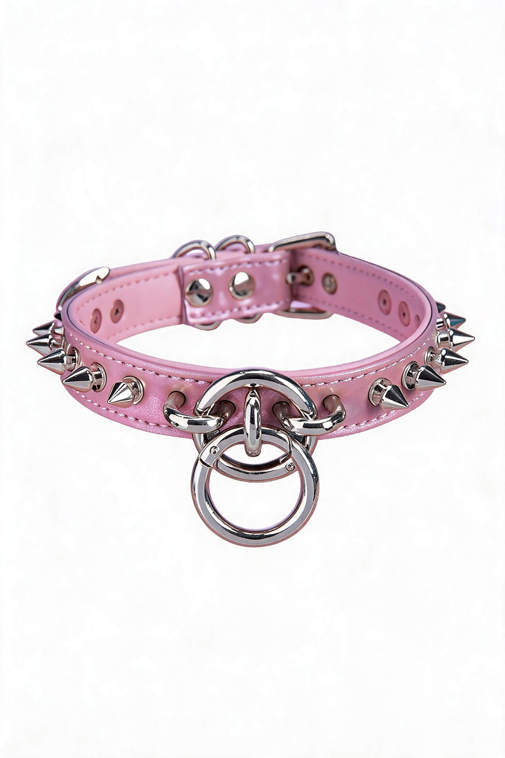 "Golden Rebel" Punk Leather Choker - Hushcrafts LLC