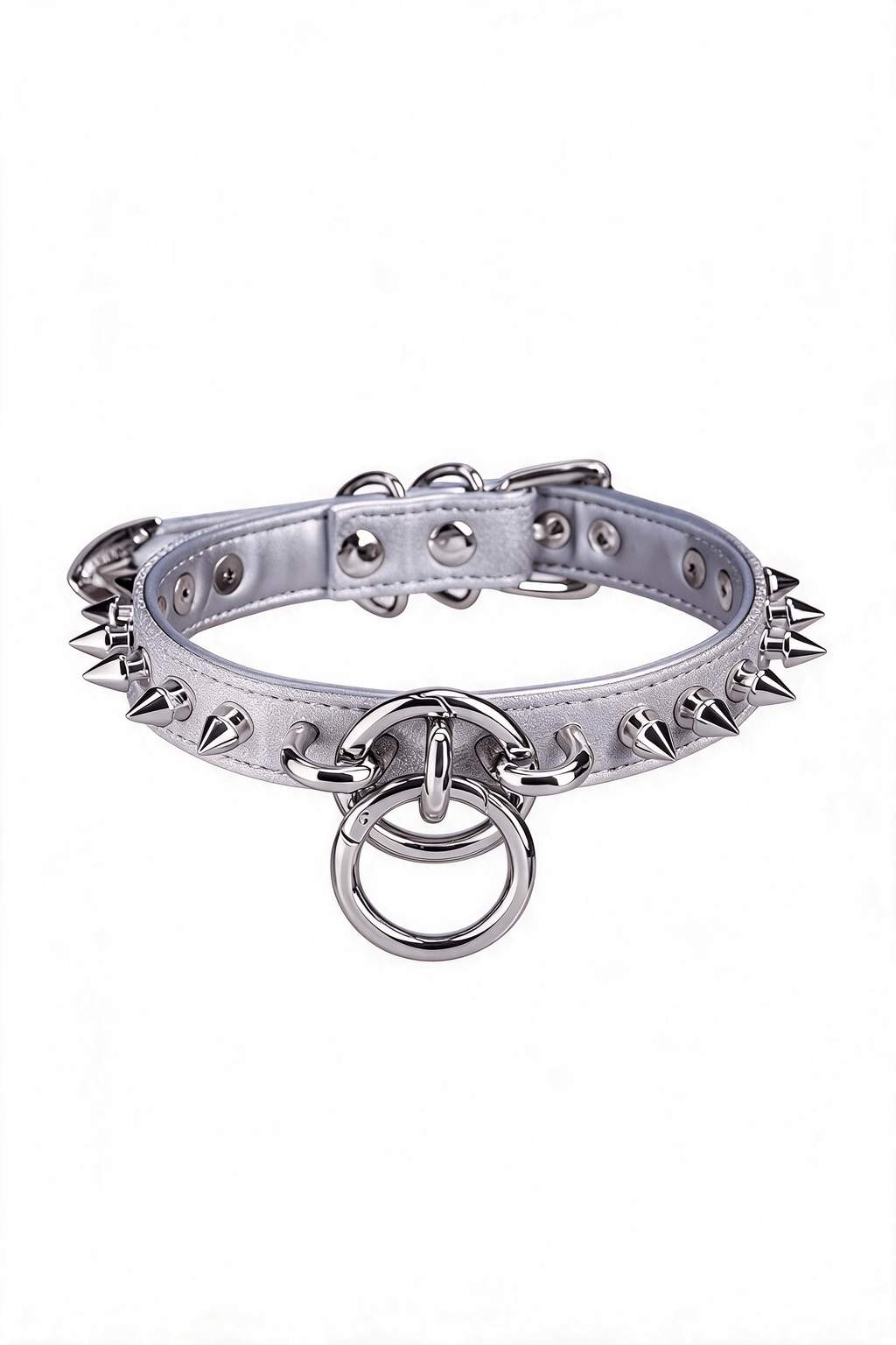 "Golden Rebel" Punk Leather Choker - Hushcrafts LLC