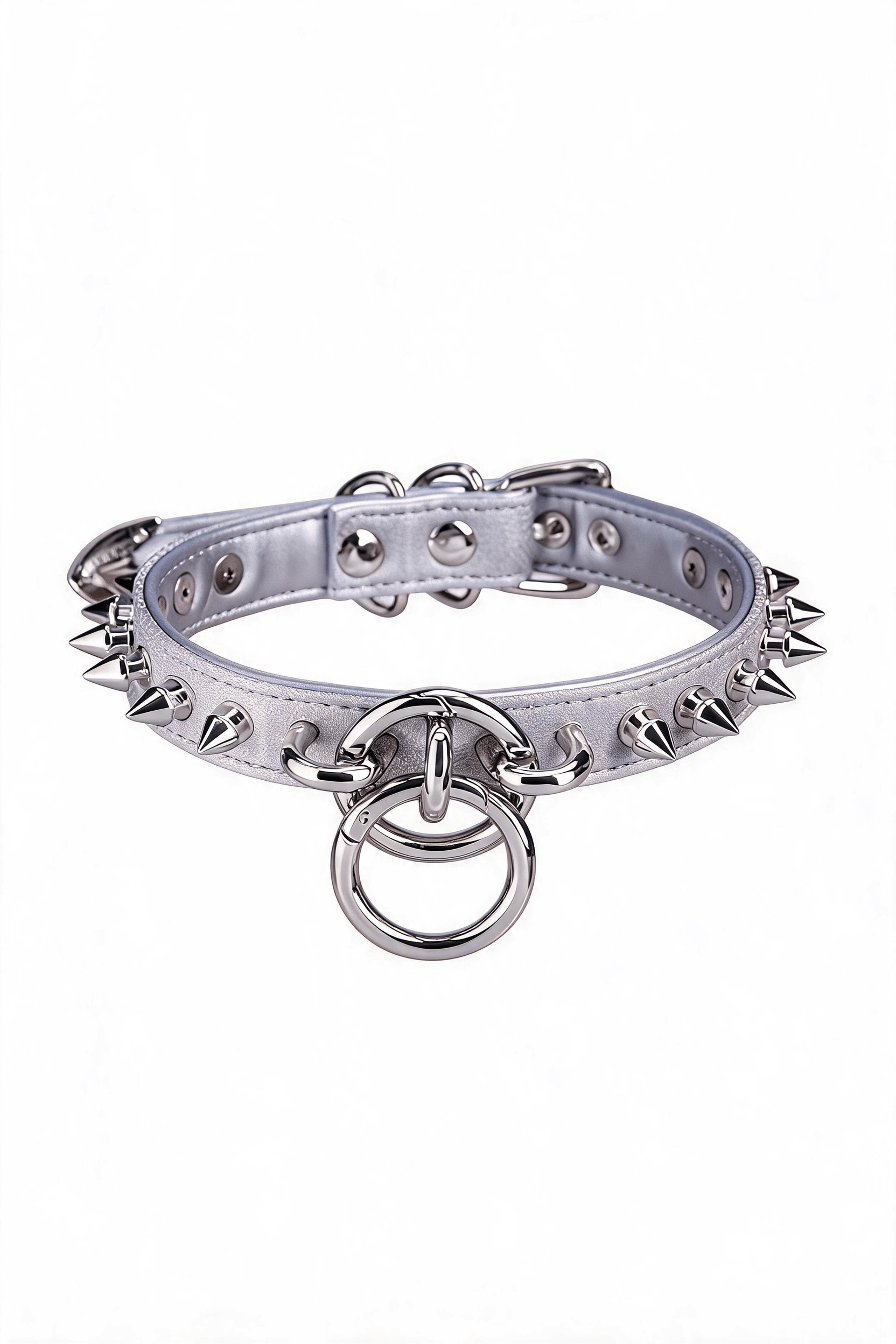 "Golden Rebel" Punk Leather Choker - Hushcrafts LLC