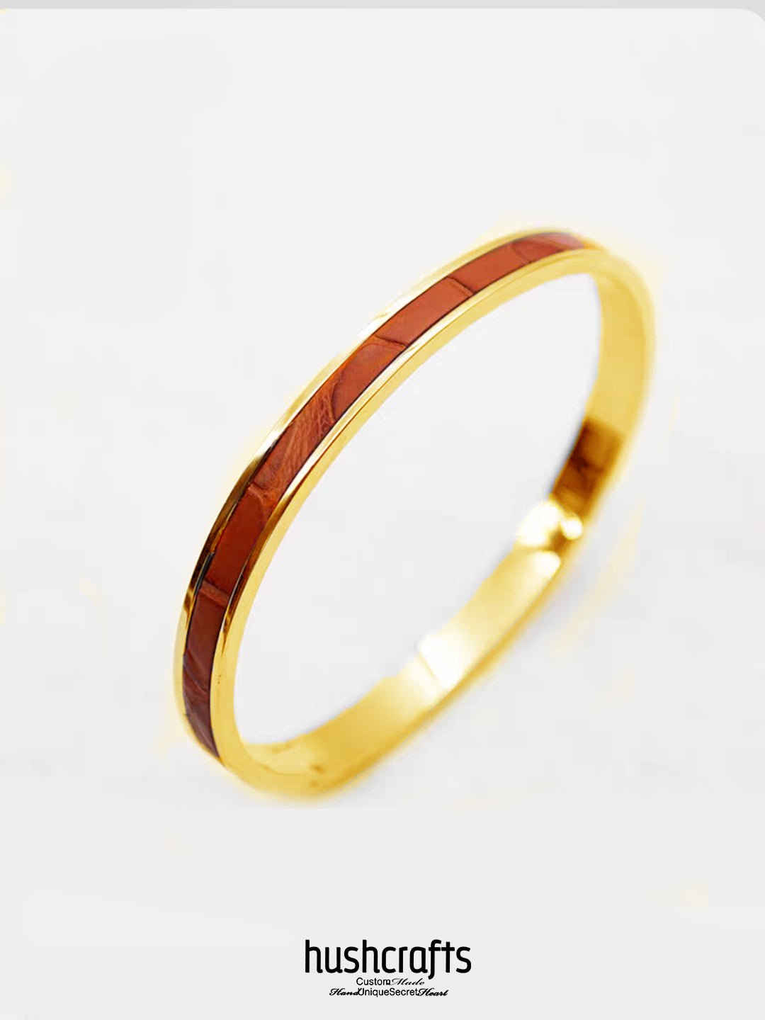 Golden Ripple Bangle - Alligator - hushcrafts