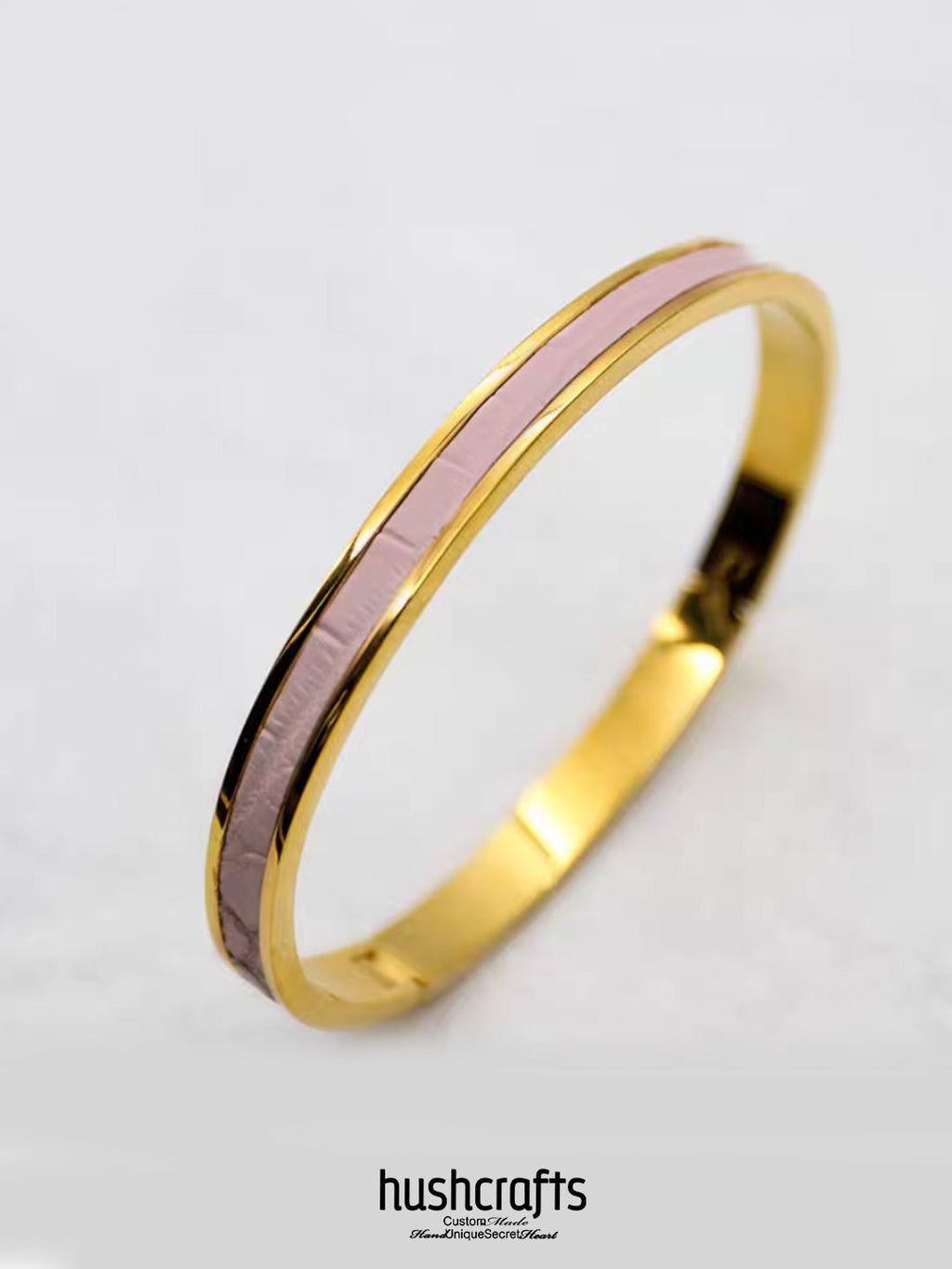 Golden Ripple Bangle - Alligator - hushcrafts