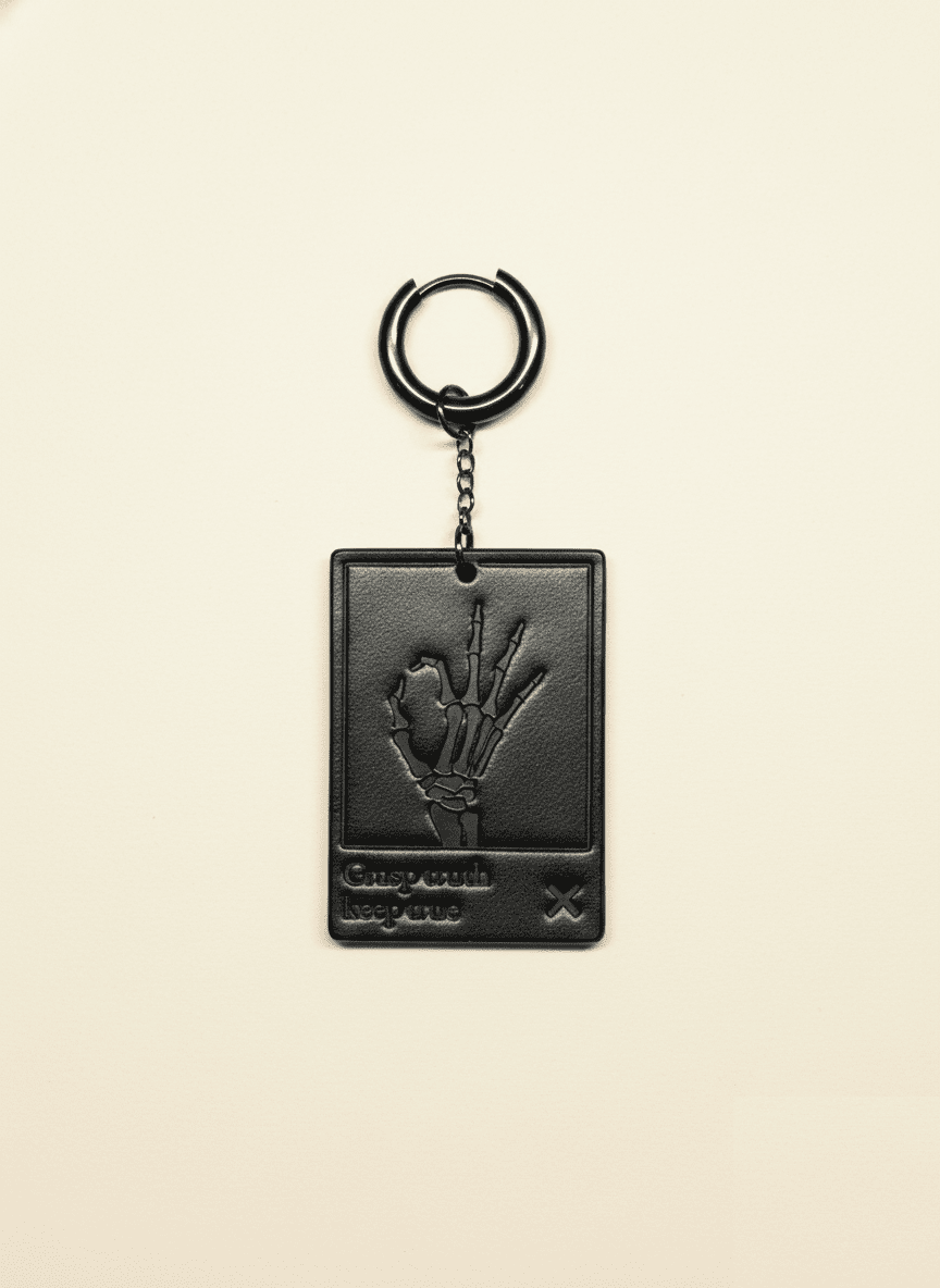 "Grasp Truth" Gothic Skeleton Hand Dangle Earrings - Hushcrafts LLC