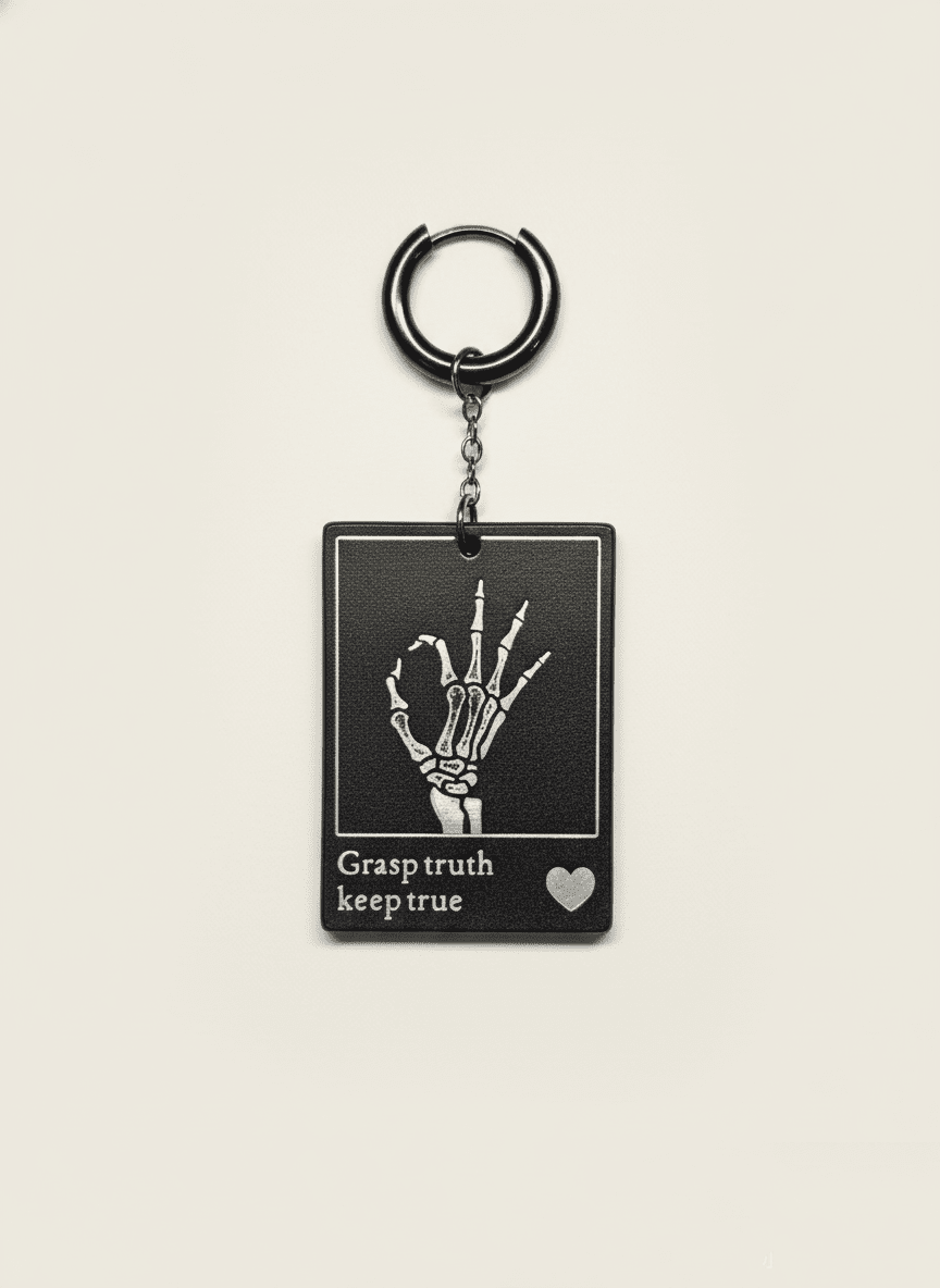 "Grasp Truth" Gothic Skeleton Hand Dangle Earrings - Hushcrafts LLC