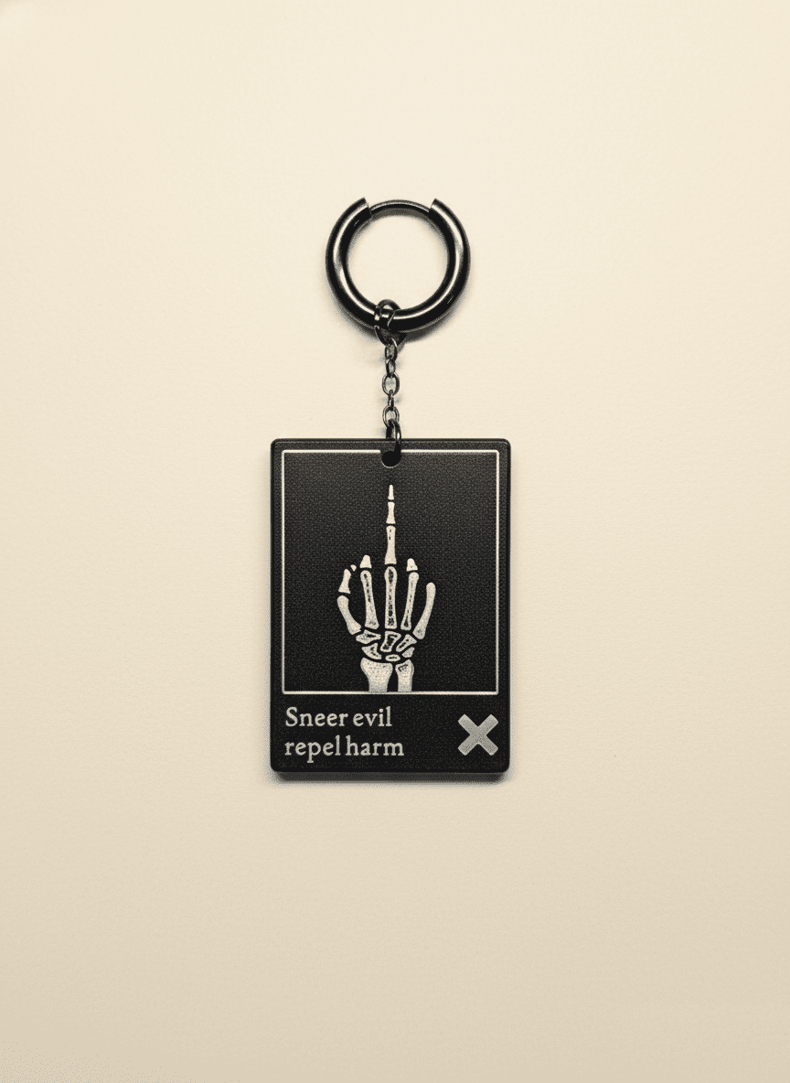 "Grasp Truth" Gothic Skeleton Hand Dangle Earrings - Hushcrafts LLC