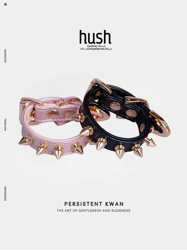 Handmade vegan leather bracelet (792 color variations nickel - free plated hardware one price for all sizes) anniversary gift - Hush Hover Image