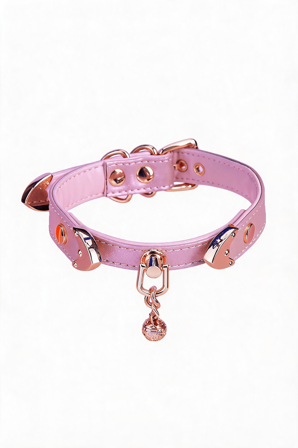 "Heart Echo"Leather Choker - Hushcrafts LLC