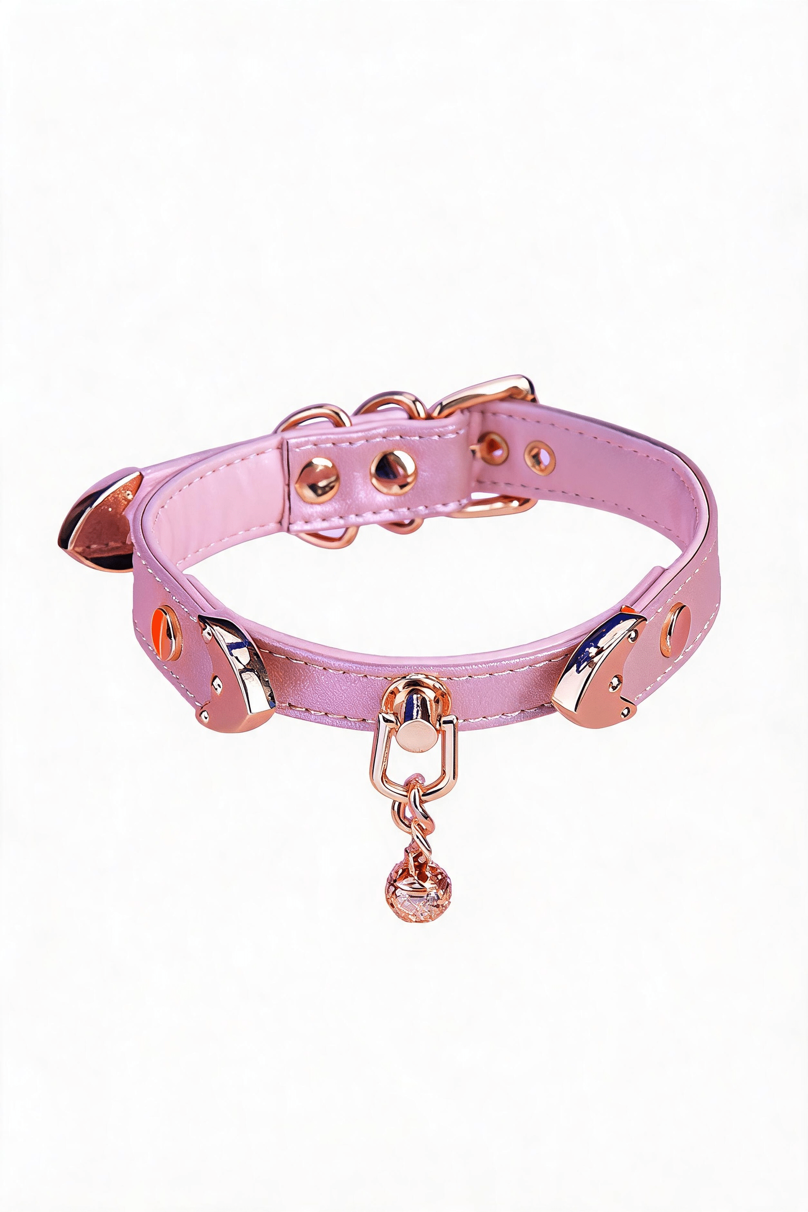 "Heart Echo"Leather Choker - Hushcrafts LLC
