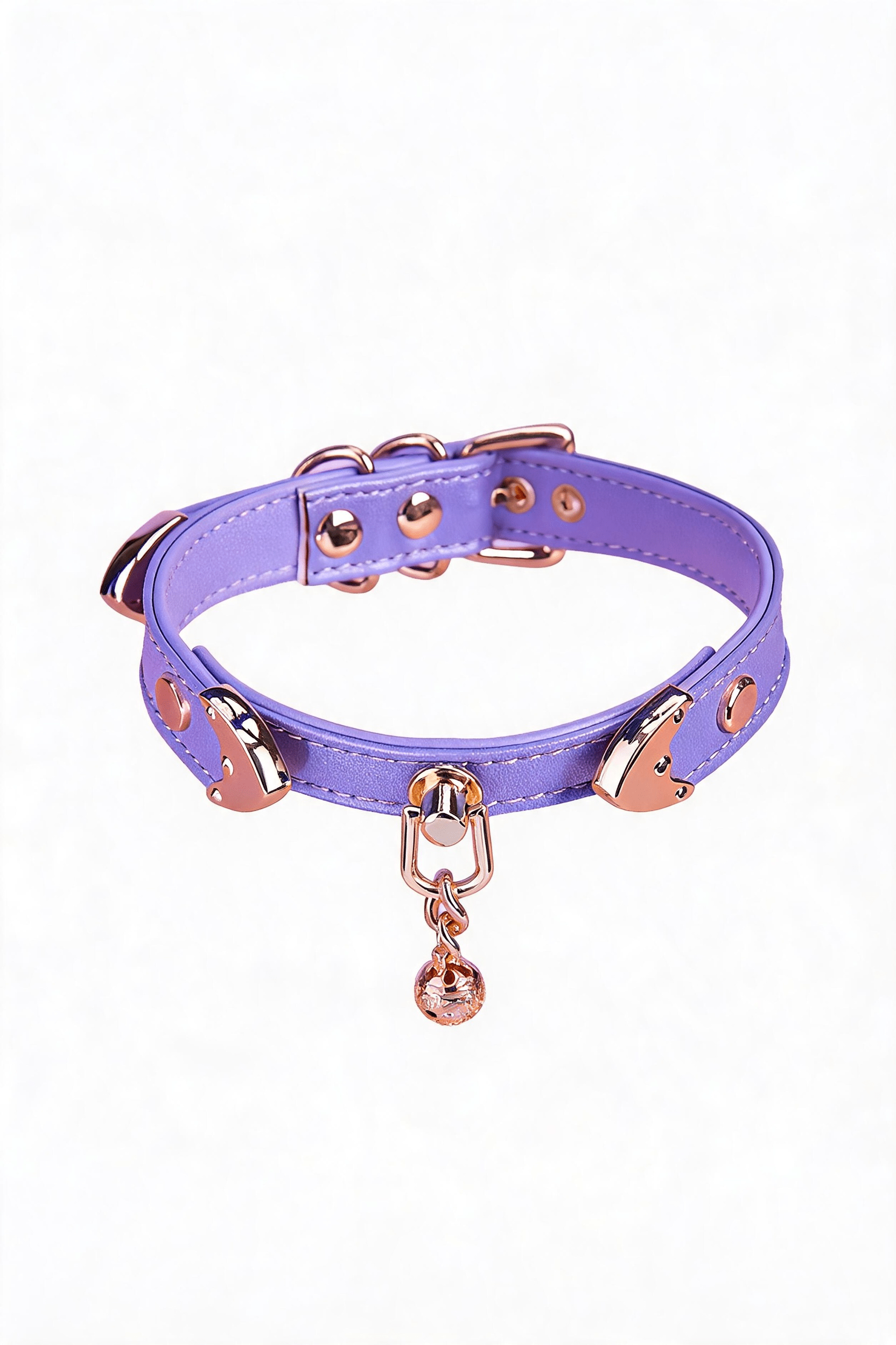 "Heart Echo"Leather Choker - Hushcrafts LLC