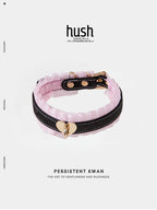 Heart Lace Charm Choker - Pink & Black - Hush