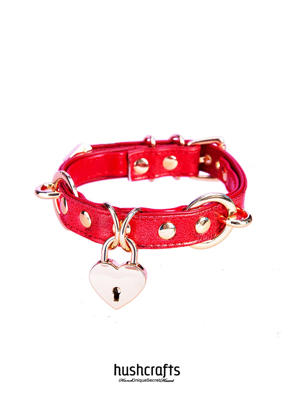 "Heartbound Charm" Leather Choker - hushcrafts