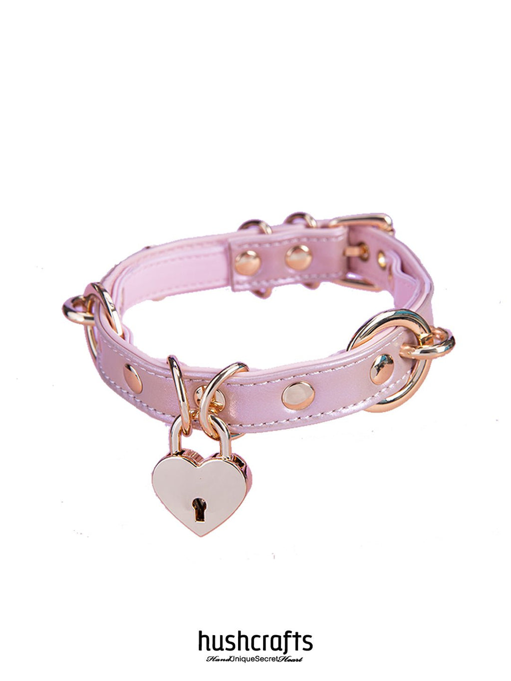 "Heartbound Charm" Leather Choker - hushcrafts