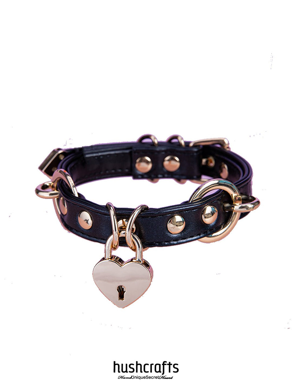 "Heartbound Charm" Leather Choker - hushcrafts