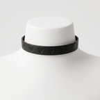 Heartline Elegance Collar – Veau Swift Leather Choker with Heart Carving & Zinc Alloy Buckle | Hushcrafts® - Hushcrafts LLC