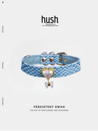 Heart&snake choker collar for women with vegan leather and heart&snake - Available with different types of charms and colors - Hush