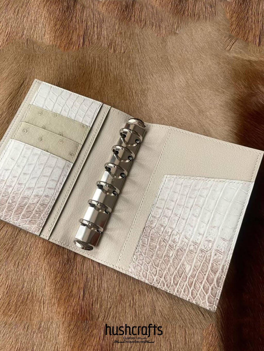 Himalayan Crocodile Leather Planner - hushcrafts