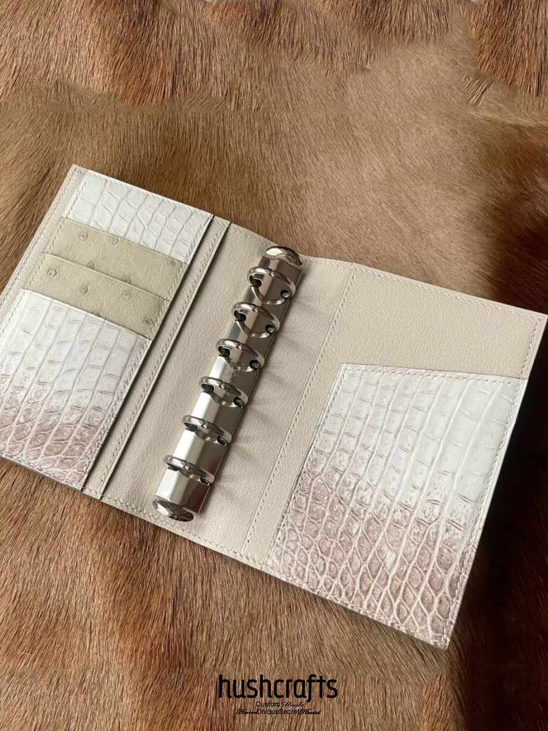 Himalayan Crocodile Leather Planner - hushcrafts