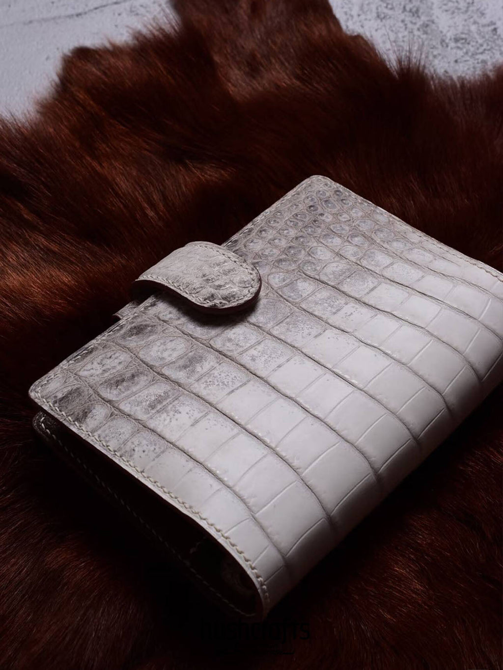 Himalayan Crocodile Leather Planner with Clasp - hushcrafts
