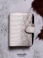 Himalayan Crocodile Leather Planner with Clasp - hushcrafts